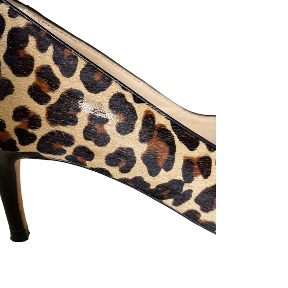 COLE HAAN calf skin / fur kitten heels. Animal / leopard  print. Size 6.5. - Picture 11 of 11